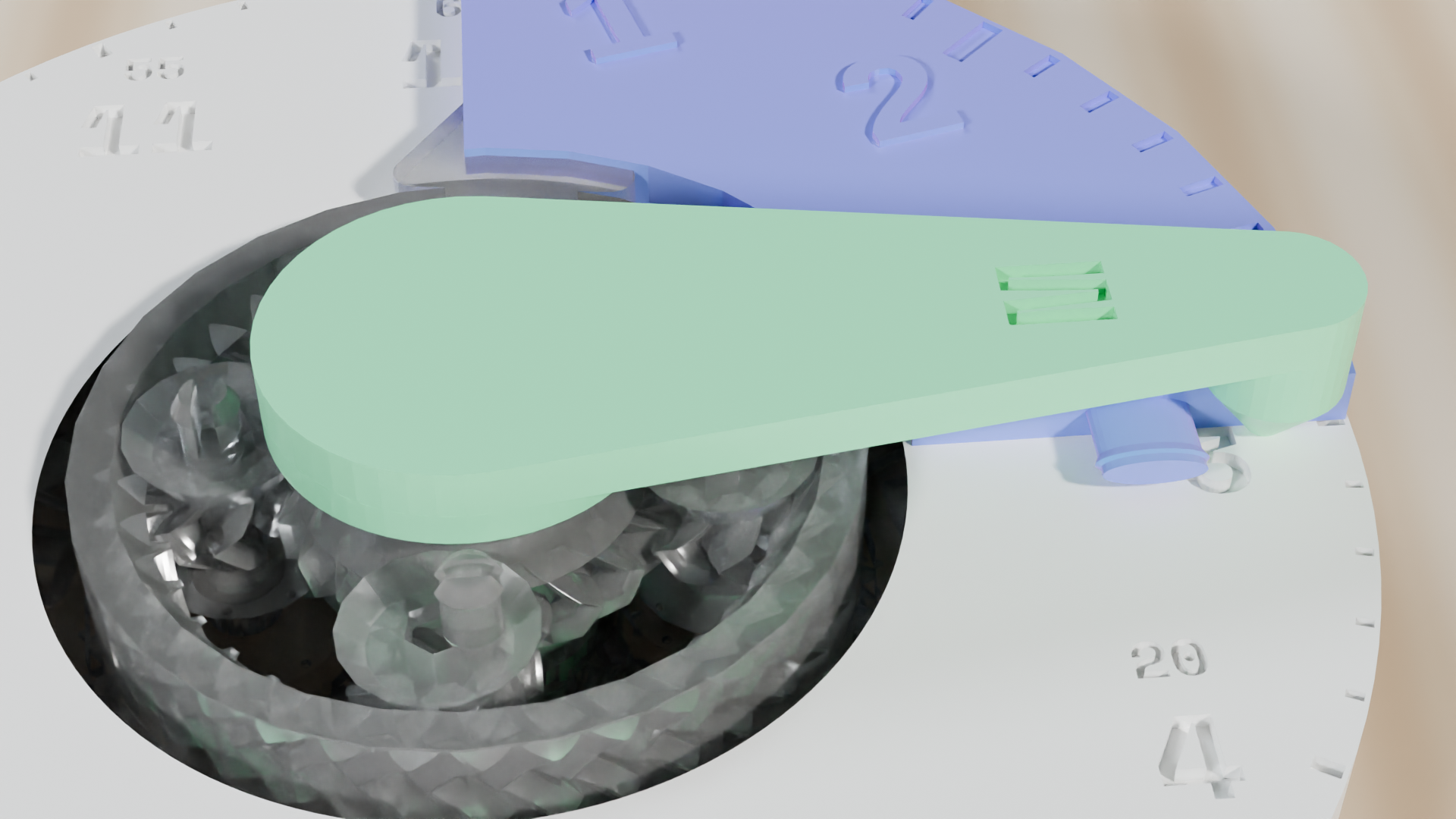 15-Minute Translucent Emerald Quadrant Block
