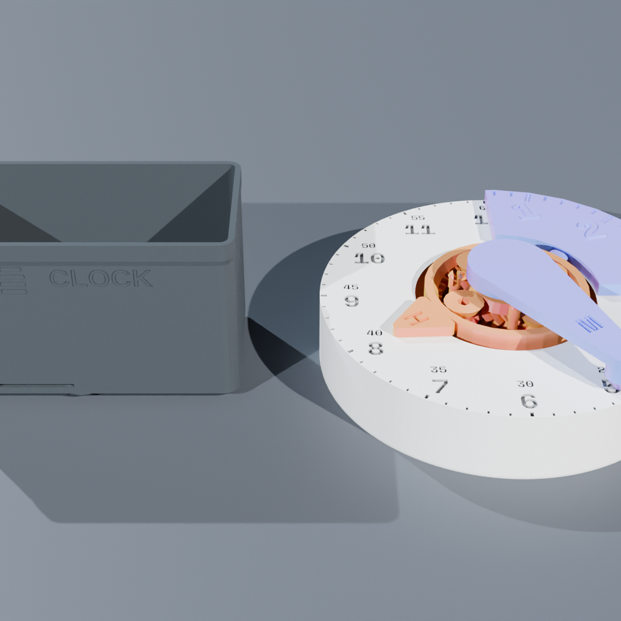 Geared Classroom Learning Clock Square View